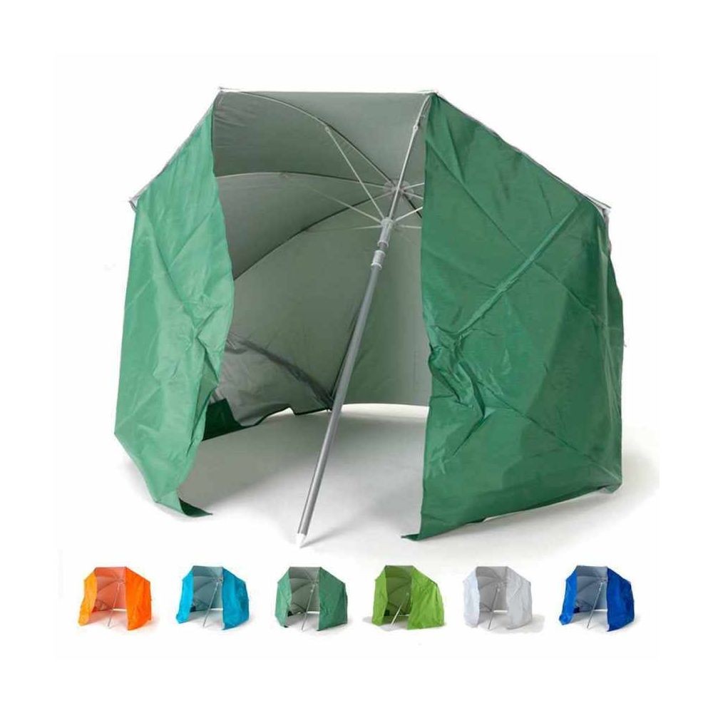 Beachline Parasol de plage portable moto pliable léger aluminium tente 200 cm Piuma, Couleur: Vert foncé