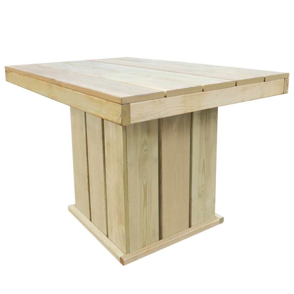 Vidaxl Table de salle à manger de jardin Pin imprégné FSC 110x75x74 cm | Brun - Meubles de jardin - Tables d'extérieur | Brun |