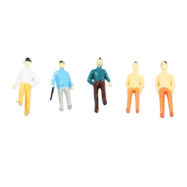 marque generique - 5 pièces peintes couleur modèle personnes miniature figure train mise en scène 55 cm marque generique  - Jeux & Jouets