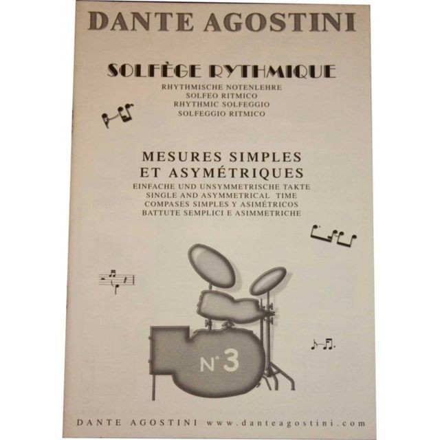 Agostini - Agostini Solfège rythmiques Vol 3 Agostini  - Méthodes pédagogiques