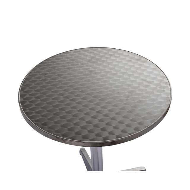Bcelec Table haute de bar / réception Ø60Cm, mange debout en aluminium, H: 70 ou 110 cm