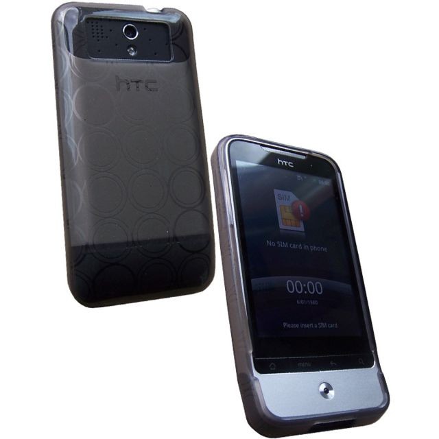 Sacoche, Housse et Sac à dos pour ordinateur portable Phone Axe Housse semi rigide noire mat pour HTC Legend