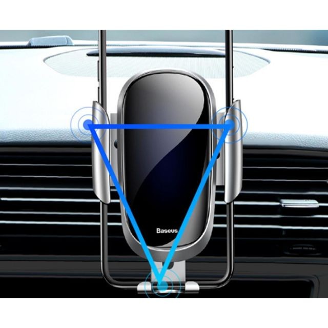 Autres accessoires smartphone Support de téléphone Support de voiture de sortie d'air entièrement automatique - Argent