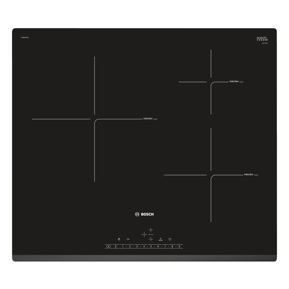 Bosch Table de cuisson à induction 60cm 3 feux 7400w noir - pij631fb1e - BOSCH