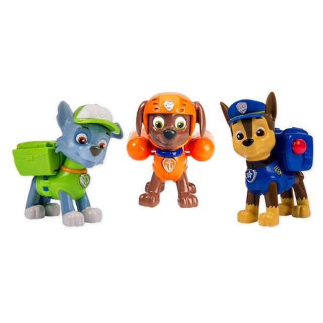 Pat Patrouille -Pack 3 figurines sac a dos transformable 2 Paw Patrol  (chase, rocky, zuma) - 6024061 Pat Patrouille  - Pat Patrouille