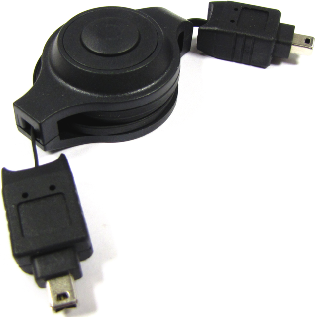 Bematik - 400 IEEE 1394 120cm câble FireWire rétractable (4 broches-M/M) - Câble Firewire
