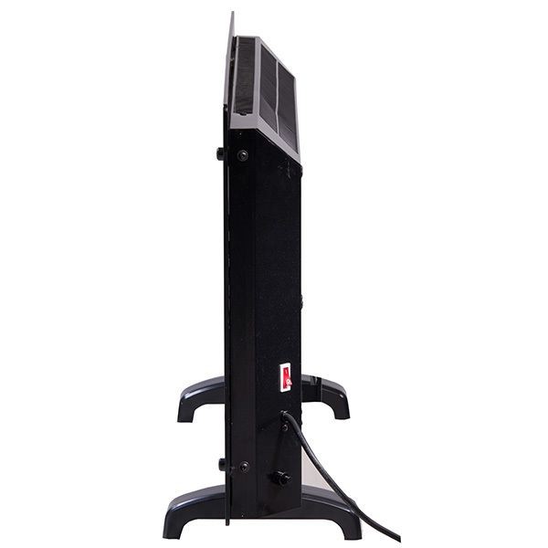 Radiateur rayonnant cheminarte - radiateur décoratif 2000w noir avec télécommande - ef068