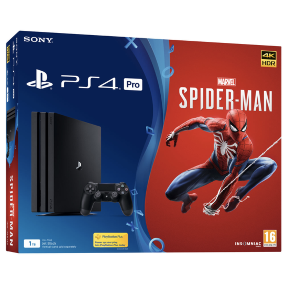Console PS4 Sony Console PlayStation 4 Pro 1To avec jeu Marvel's Spider Man