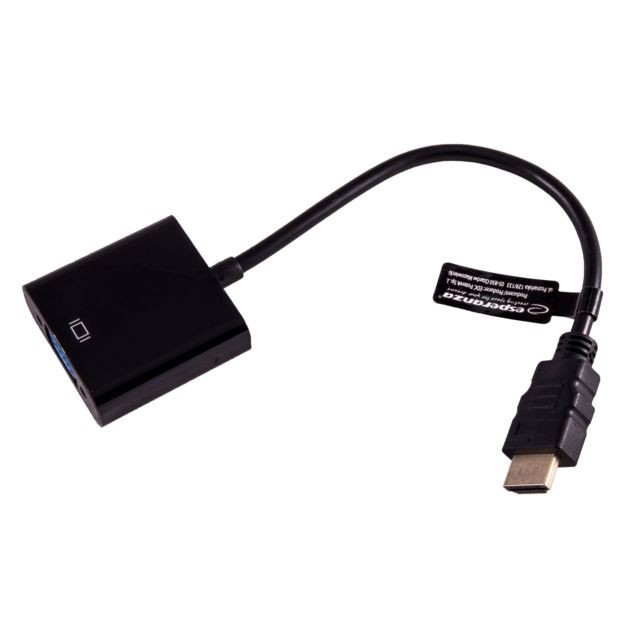 Câble HDMI Ansonic Adaptateur Convertisseur HDMI mâle vers VGA D-Sub Femelle 0,2 m