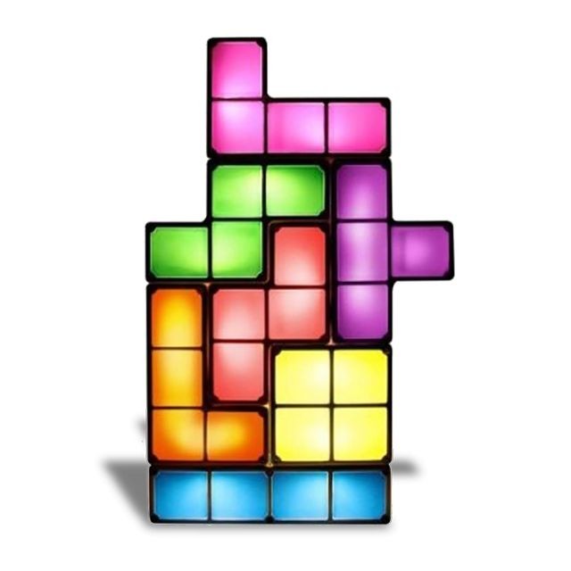 Totalcadeau -Lampe Tetris à empiler veilleuse blocs tetris lumineux Totalcadeau  - Totalcadeau
