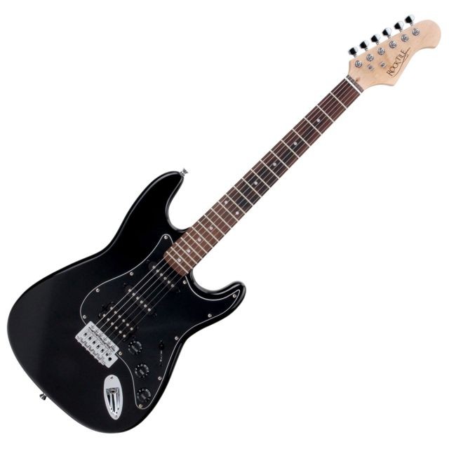 Rocktile Rocktile ST Pack guitare électrique noire en set incl ampli, housse, accordeur, câble, sangle