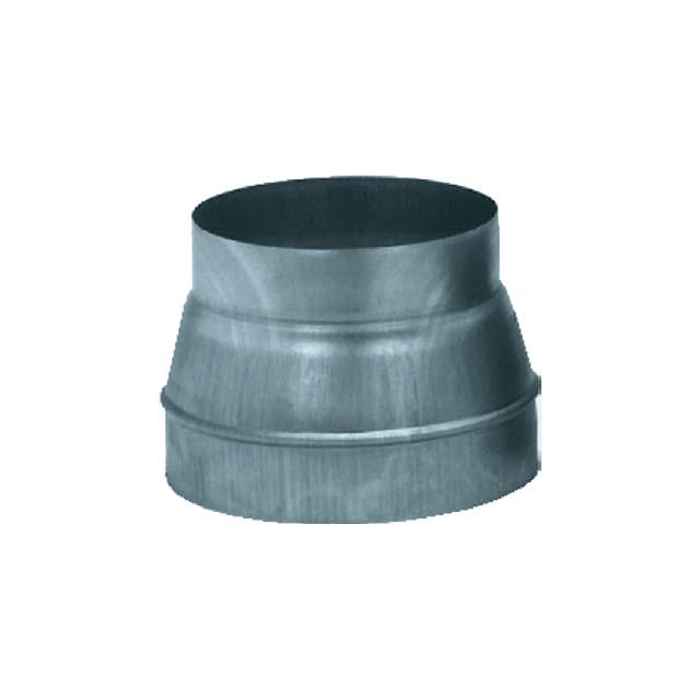 Unelvent - reduction conduit conique galvanisé diamètre 100/80mm - Plomberie