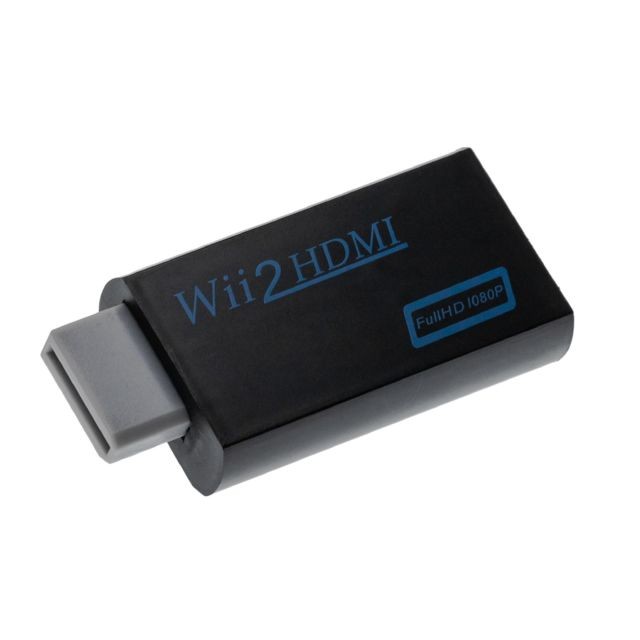 Vhbw - vhbw Adaptateur HDMI compatible avec Nintendo Wii console de jeu, pour écran HDMI / TV HD + prise audio jack 3,5mm - noir - PS2
