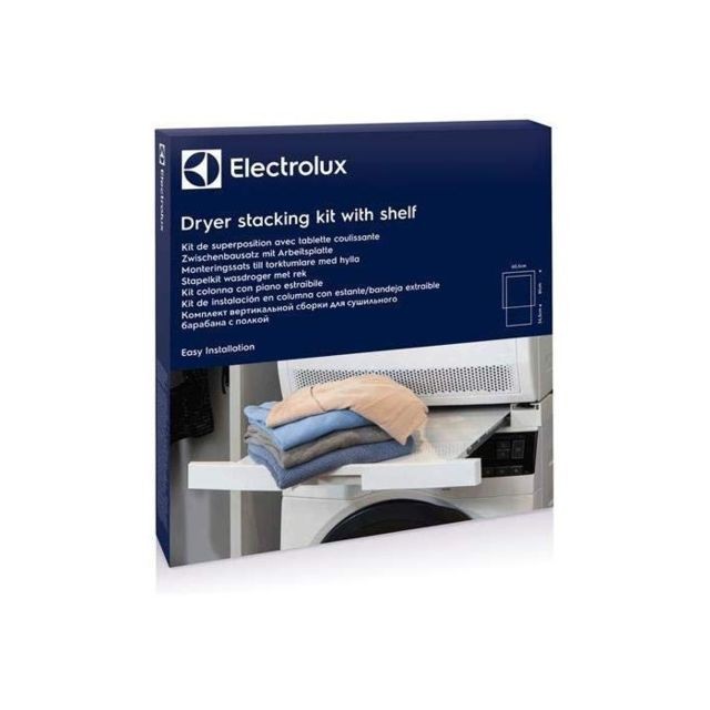Electrolux - Kit de superposition lave-linge/sèche-linge avec tablette coulissante (34,5 cm) electrolux - dimensions  : 6,5 x 60,5 x 61 cm. - Accessoires Lave-linge