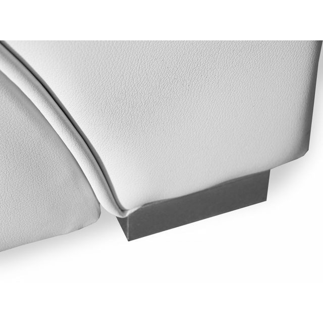 Cadres de lit Lit design en cuir - lit double 160x200 cm - blanc - sommier inclus - Nantes