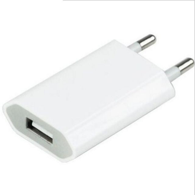 Shot Adaptateur USB Prise Murale pour IPHONE 6 Secteur 1 Port Courant AC Chargeur Blanc (5V-1A) Universel (NOIR)