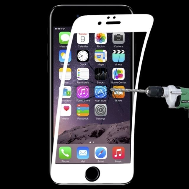 Wewoo - Film de verre trempé en fibre flexible avec plein écran, 0,1 mm, 9H pour iPhone 6 Plus et 6s Plus (Blanc) Wewoo  - Bonnes affaires Protection écran smartphone