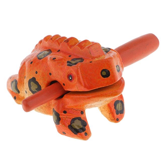 marque generique - Instrument de musique en bois grenouille Thaïlande artisanat traditionnel grenouille porte bonheur orange marque generique  - Jeux & Jouets