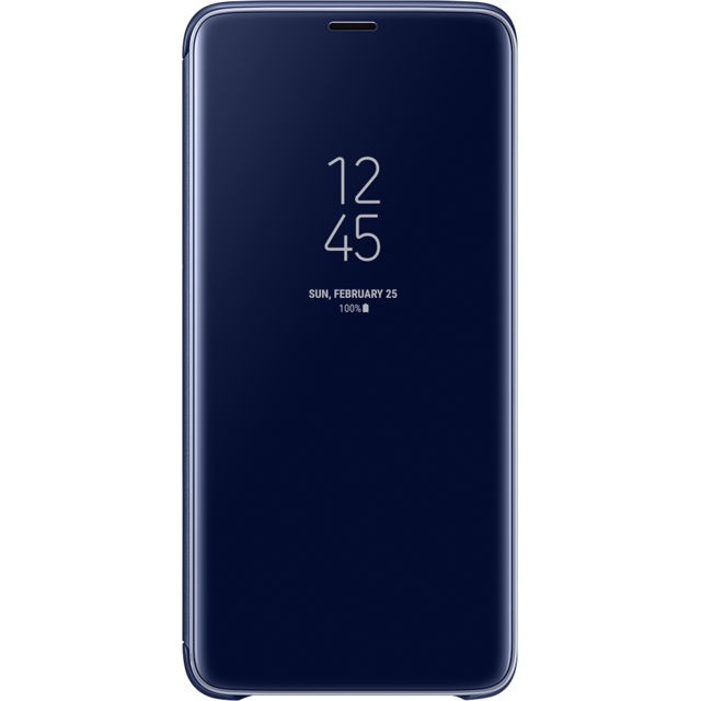 Coque, étui smartphone Samsung Clear View Standing Cover Galaxy S9 Plus - Bleu