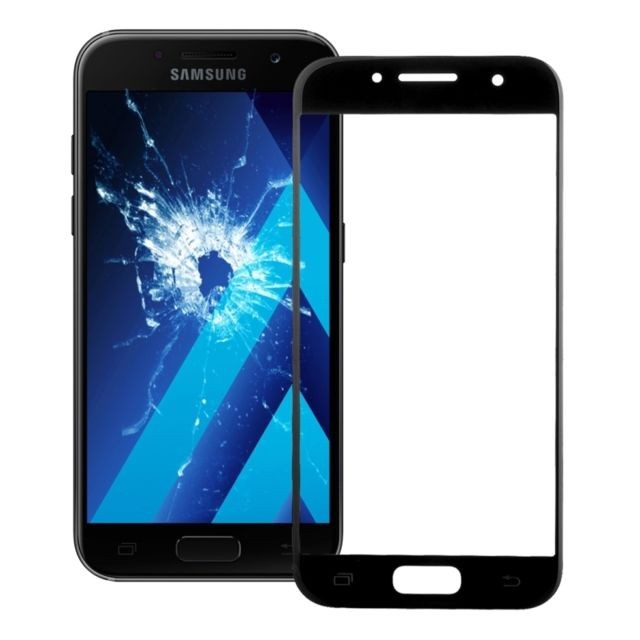 Wewoo - Vitre noir pour Samsung Galaxy A7 2017 / A720 Lentille extérieure en verre pièce détachée Wewoo  - Protection écran tablette