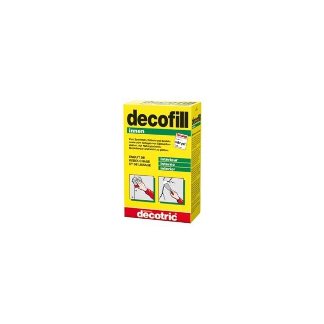 Decotric - Decofill Enduit de rebouchage et de lissage 1 kg, intérieur decotric - Préparation mur & plafond