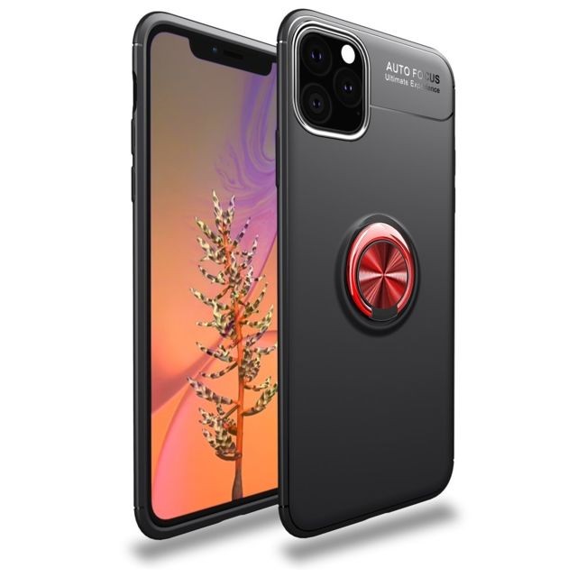 marque generique - Coque en TPU avec béquille noir/rouge pour votre Apple iPhone XR 6.1 pouces (2019) marque generique  - marque generique