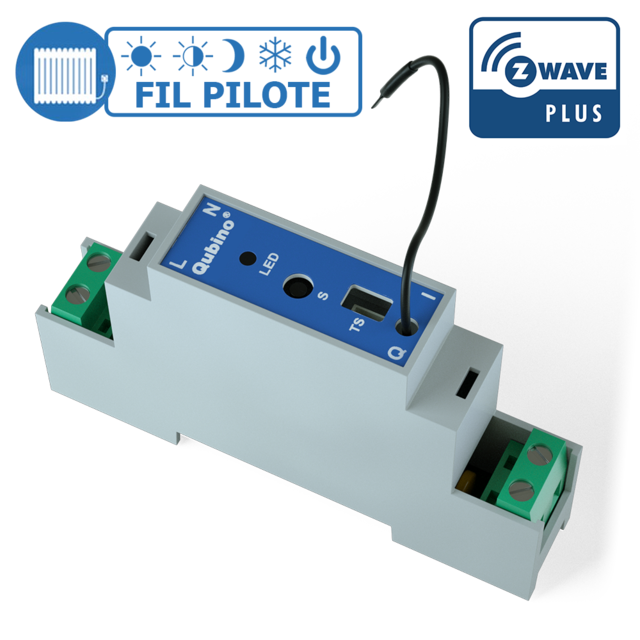 Qubino - Module rail DIN Fil Pilote Z-Wave Plus - Qubino - Thermostat
