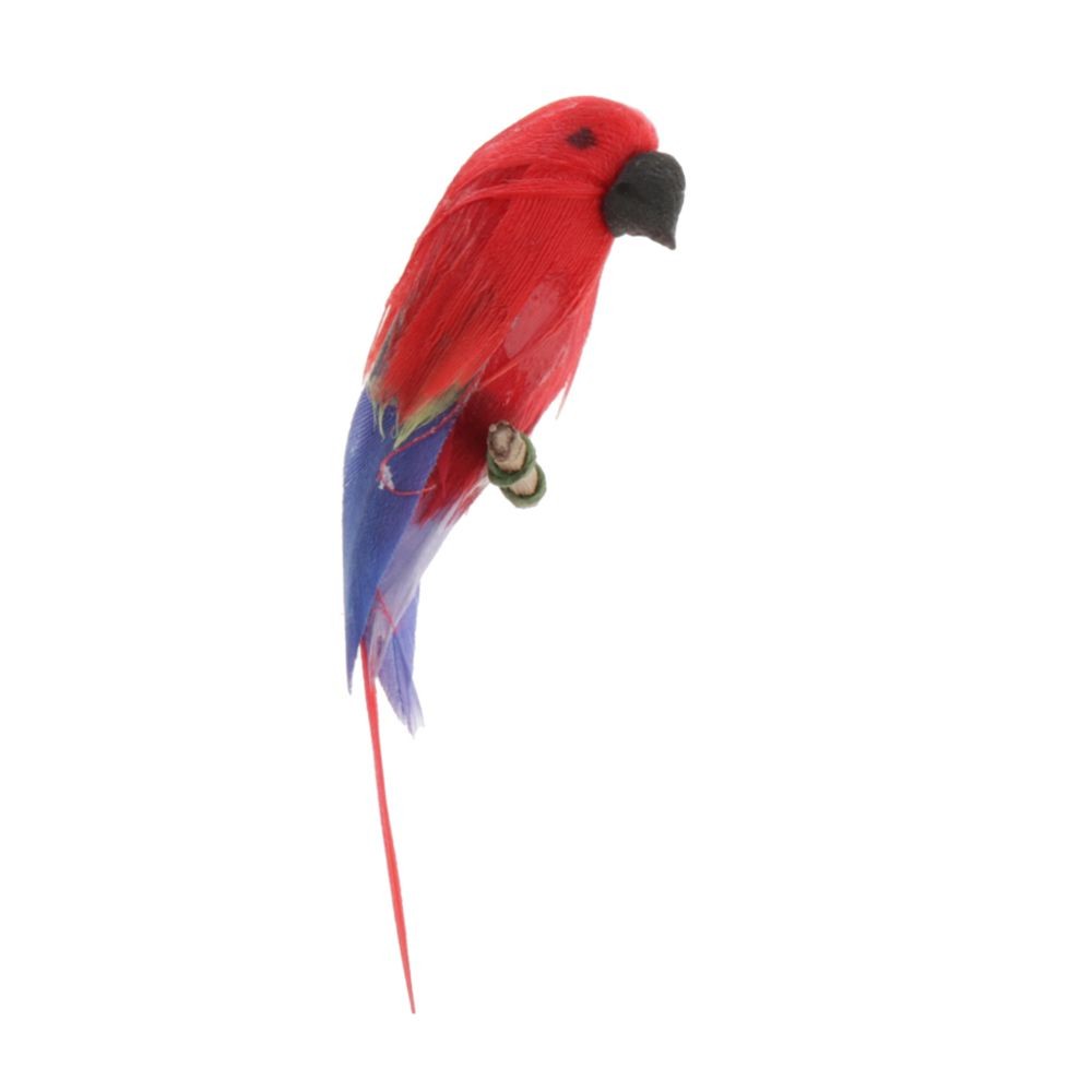 1/12 maison de poupée simulation mini perroquet réaliste plume perroquet 