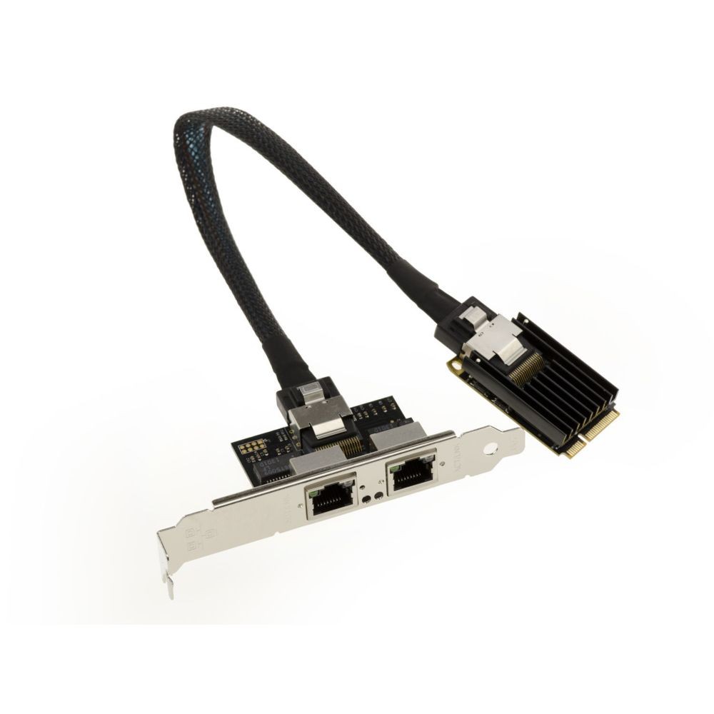 Kalea-Informatique Carte Mini PCI EXPRESS (MiniPCIE) - 2 PORTS RJ45 LAN GIGABIT ETHERNET - CHIPSET INTEL I350 - mPCIe NIC 10 / 100 / 1000