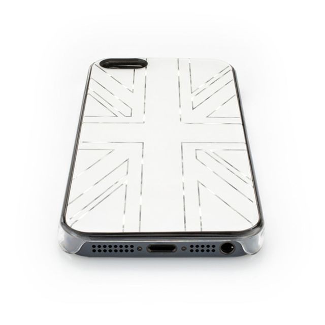 Coque, étui smartphone Coque Housse Etui [Smoothies Series] Metallics UK Blanc pour iPhone 5/5S/SE