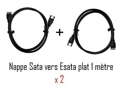 Cabling - CABLING  Câble eSATA-SATA 1 mètre qualité premium x 2 - Câbles SATA