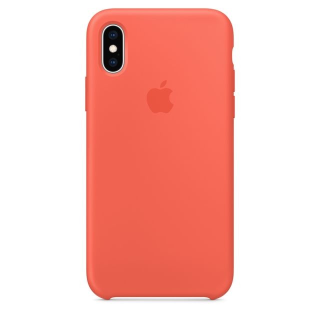 Apple -iPhone XS Silicone Case - Nectarine Apple  - Accessoires officiels Apple iPhone Accessoires et consommables