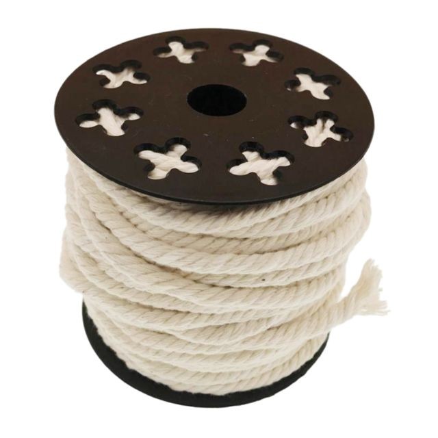 marque generique - 1 rouleau de corde de coton naturel tressé cordons torsadés ficelles crues blanc brut marque generique  - Marchand Valtroon