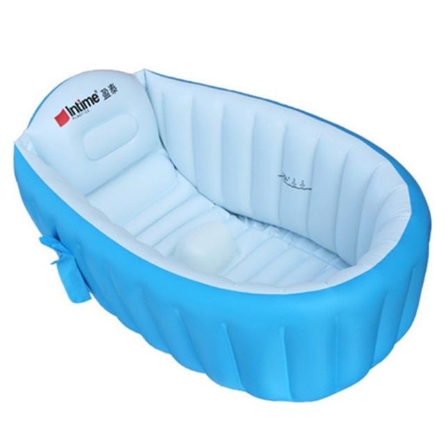 Generic - Baignoire gonflable pour bébé nouveau-né, piscine anti-glissante pliable - Bleu Generic   - Generic