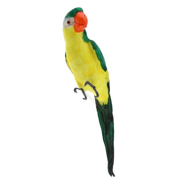 marque generique - oiseau coloré plume réaliste maison jardin décor ornement perroquet oiseau vert - Décoration d'extérieur