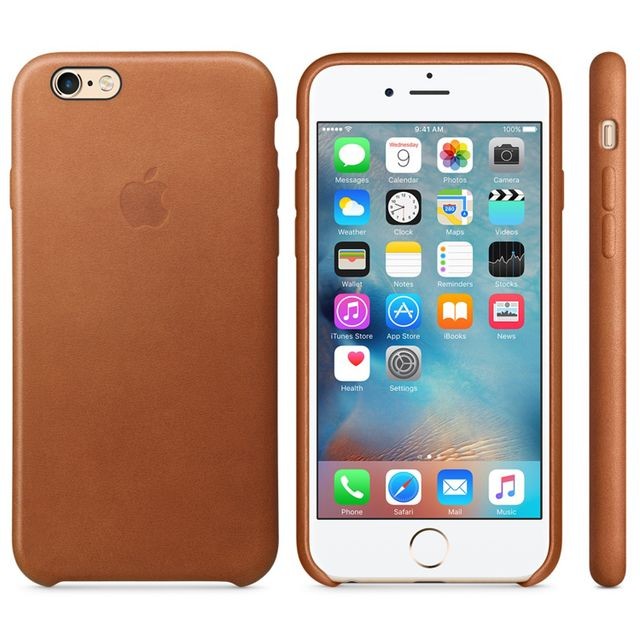 Coque, étui smartphone iPhone 6s Leather Case - Havane - MKXT2ZM/A