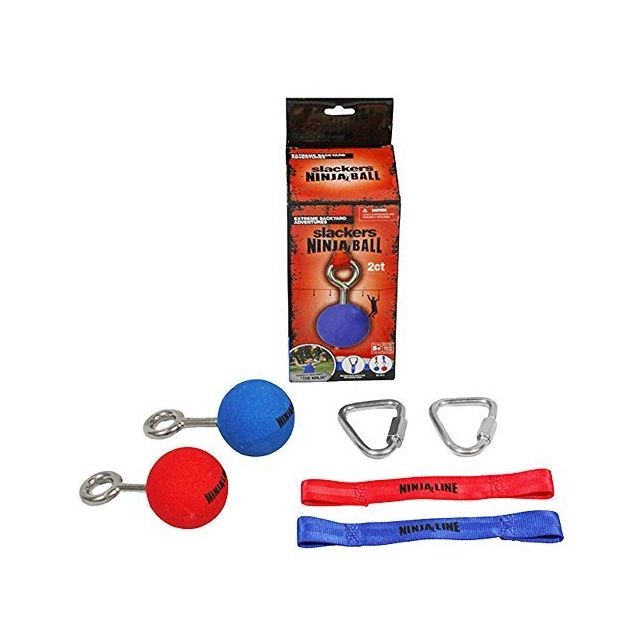 Slackers - Slackers Ninja Ball with Hardware (2 Piece) Red/Blue 25 - Slackers