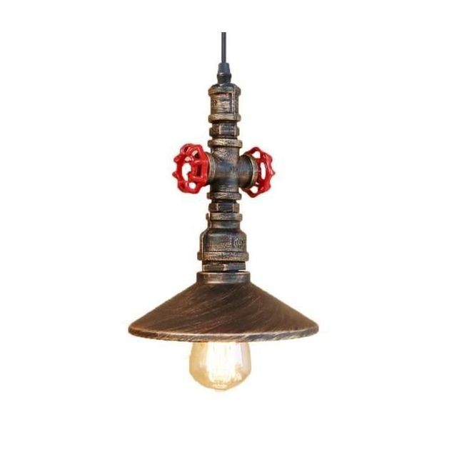 Stoex - Rétro Suspension Lustre Industrielle Lampe de Plafond de Tuyau d'eau - Lustre noir Suspensions, lustres