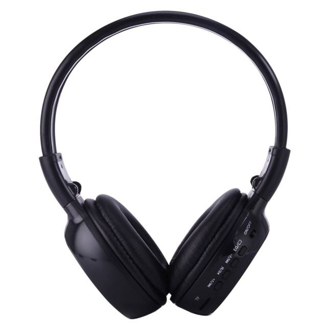 Wewoo - Lecteur MP3 noir Casque Pliant Stéréo HiFi Sans Fil avec Écran LCD & TF Card Slot & LED Voyant et Fonction FM - Lecteur MP3 / MP4 Bluetooth