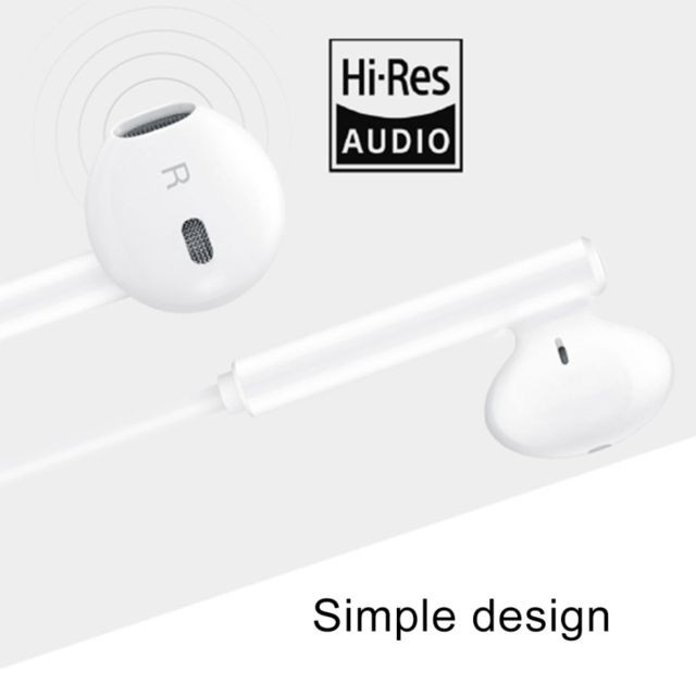 Ecouteurs intra-auriculaires Ecouteurs intra-auriculaires avec micro-casque, pour Huawei P20 Series, série Mate 10 blanc