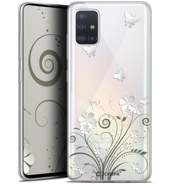 Caseink - Coque Pour Samsung Galaxy A51 (A515) (6.5 ) [Gel HD Collection Summer Design Papillons - Souple - Ultra Fin - Imprimé en France] Caseink  - Caseink