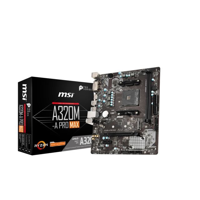 Msi - AMD A320 PRO MAX - Micro-ATX Msi   - Carte Mère