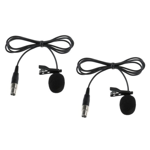marque generique - 2x Casque D'Oreille Professionnel Écouteurs Micro Cravate Cablé Audio Pièce Stéréo - Microphones