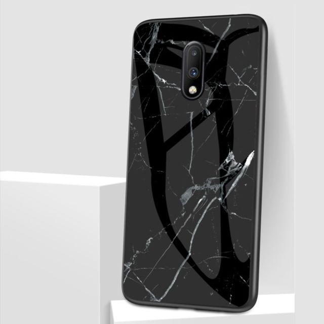 marque generique - Coque en TPU hybride de marbre noir pour votre OnePlus 7 marque generique - Coque iphone 5, 5S Accessoires et consommables