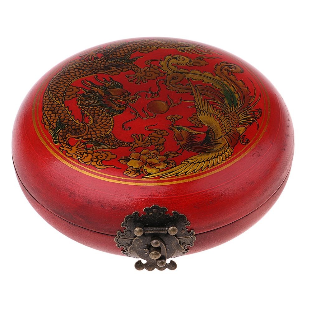 Objets déco marque generique 5 pouces Vintage Feng Shui Luo Pan boussole géomantique antique avec étui en bois