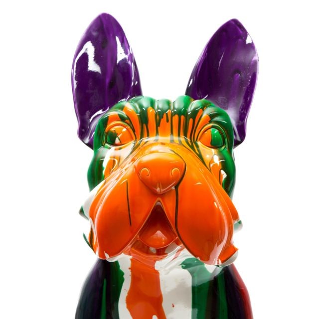Kuateh - Figurine Décorative Chien Boston Terrier Kuatéh en Polyrésine 52x33x72 cm Multicolore Kuateh  - Décoration