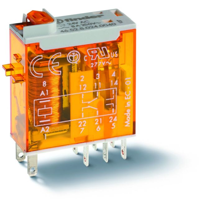 Finder - relais - 2 contacts - 8a - 230 volts - indicateur mécanique- finder 465282300040 - Finder
