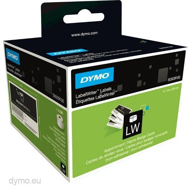 Dymo - DYMO Cartes de rendez-vous/badges nominatifs Dymo  - Procomponentes
