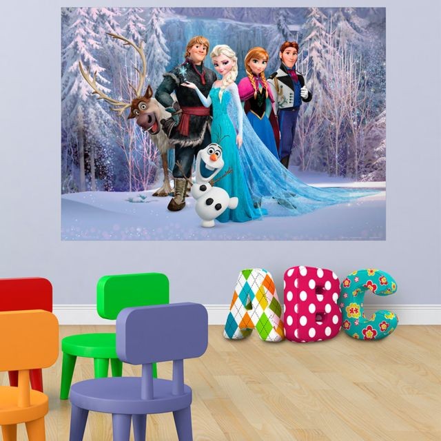 Bebe Gavroche - Poster XXL intisse La Reine des Neiges Disney Frozen 160X115 CM Bebe Gavroche  - Décoration Multicolore