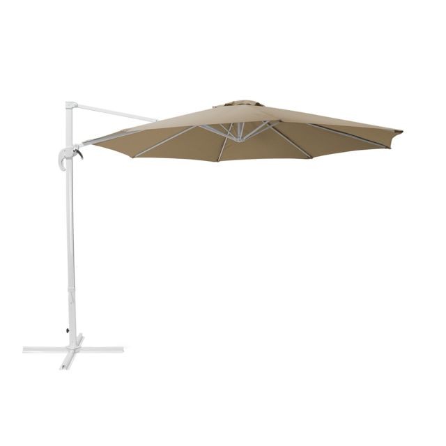 Parasols Beliani Grand parasol beige sable d 300 cm SAVONA